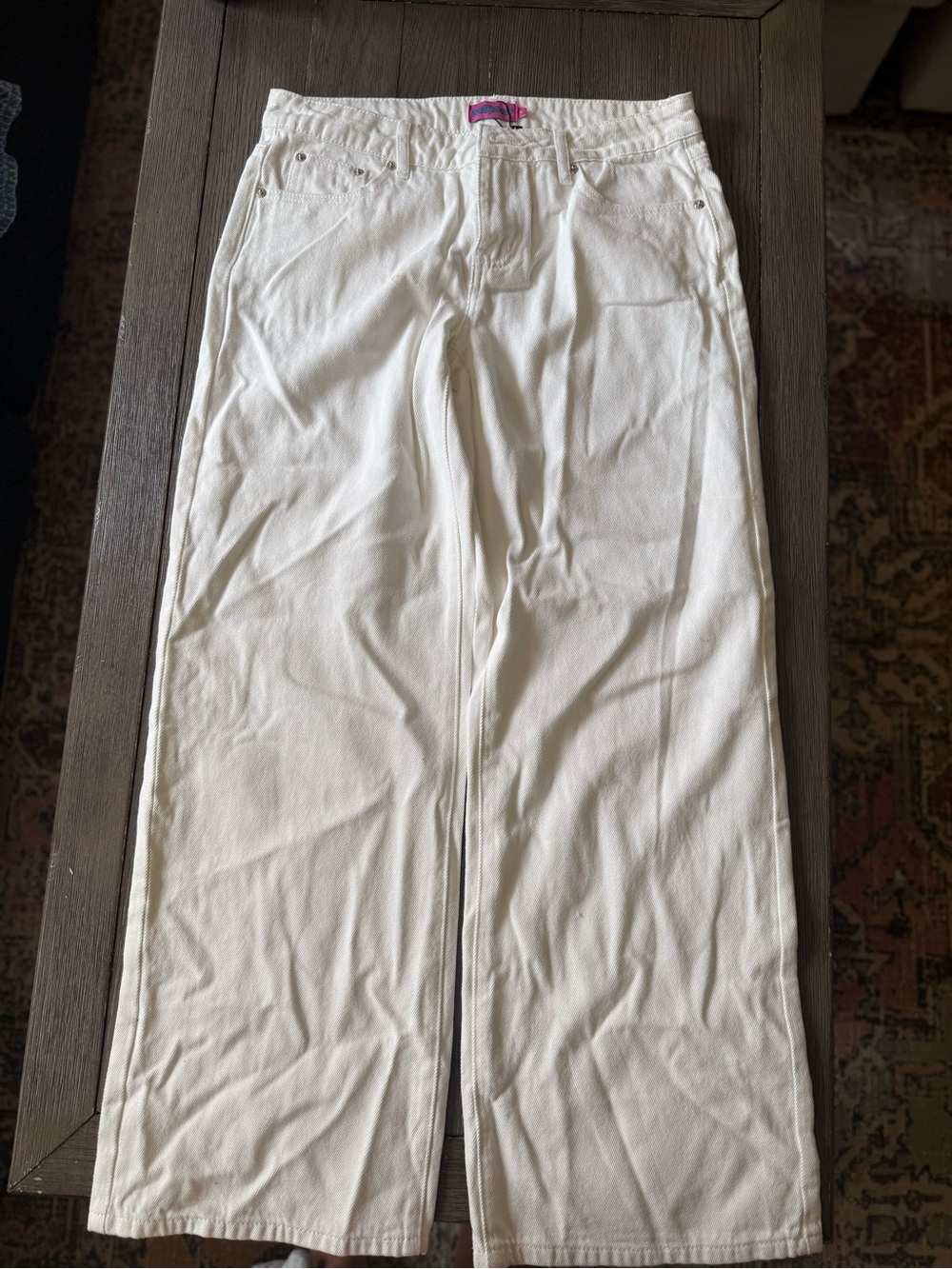 Edikted Wide Leg Pants in White